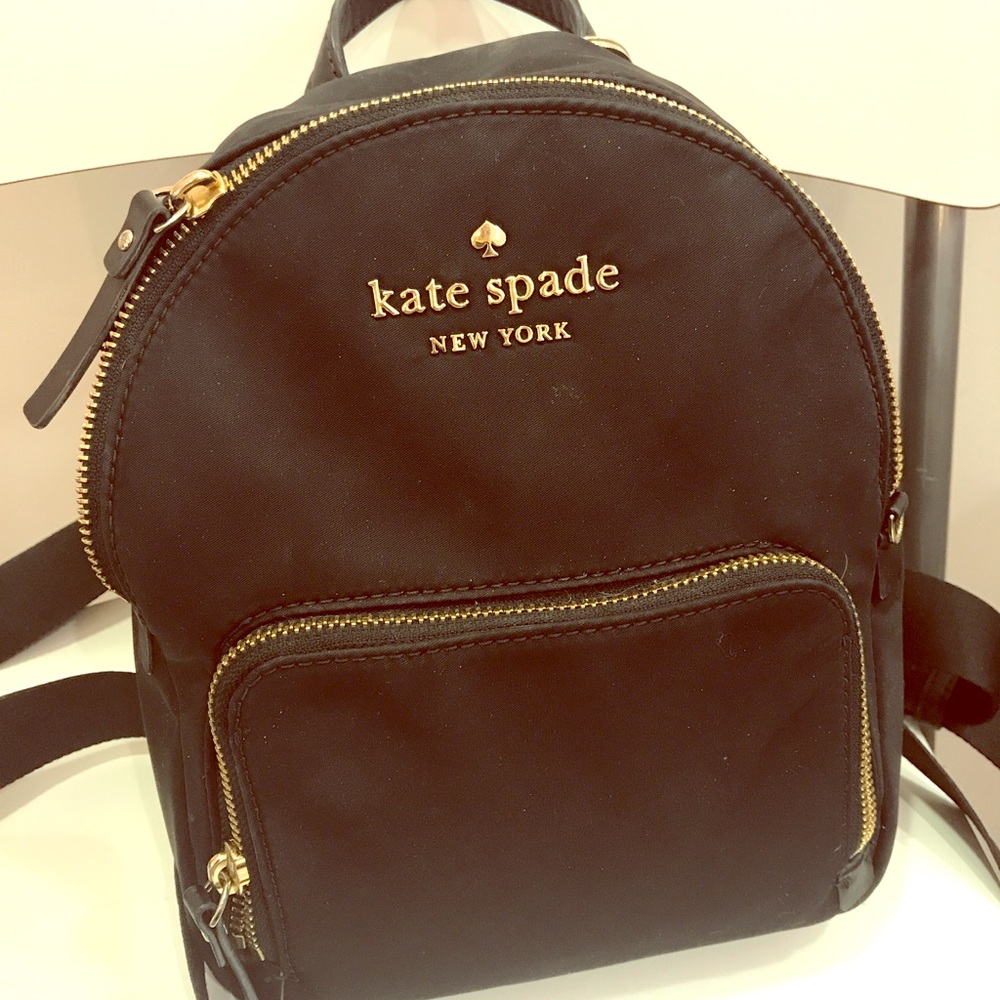 Kate spade black mini backpack